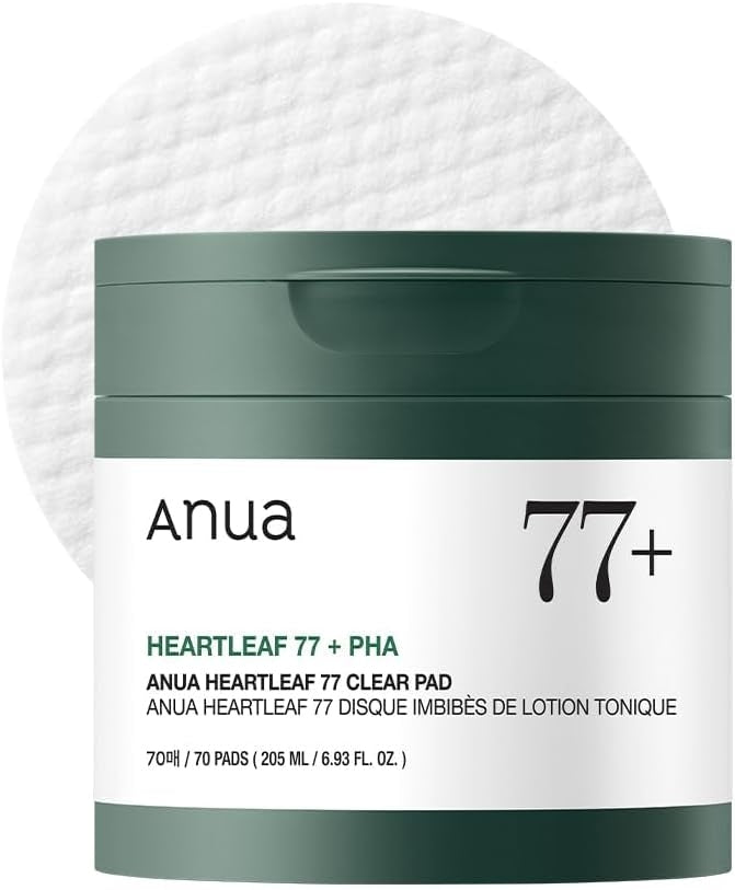 ANUA Heartleaf 77 Toner Pad, Mild Exfoliating Facial Pads for Glass Skin - 70 Pads