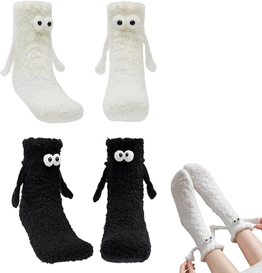 Magnetic Attraction Cartoon Eye Couple Socks
