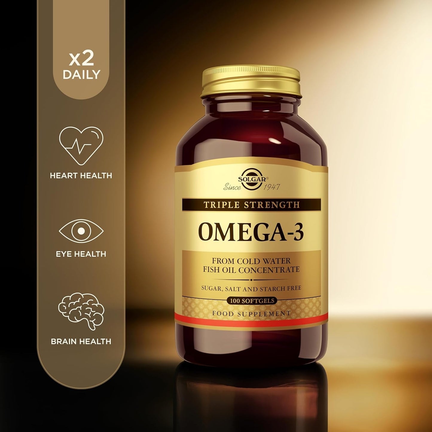 Solgar Triple Strength Omega 3 | 100 Count (Pack of 1)