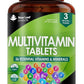 Multivitamin & Minerals 26 Essential Active Vegan High Strength Multivitamin 90 Tablets for Women & Men