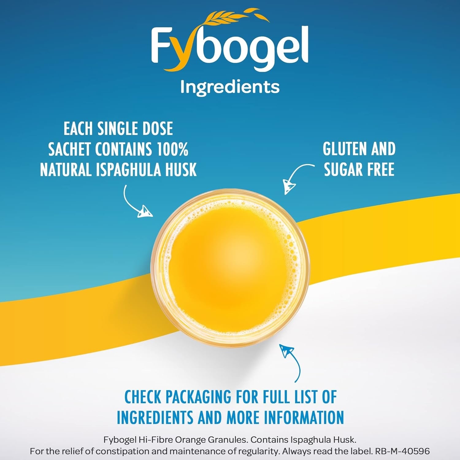 Fybogel Hi-Fibre, Orange, 30 Sachets X 4, 120 Total, Ispaghula Husk, Laxatives for Constipation, Maintains Regularity, Effective Dual Action, Fast Relief, Laxatives, Digestion and Nausea,  Ispaghula Husk, Laxatives for Constipation, Sugar-free & gluten-free, orange, lemon, inulin, fiber, buy high fibre supplements online in UK at luxsupp
