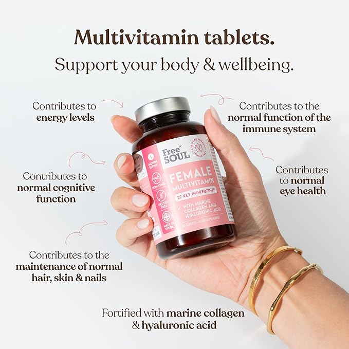 Women's Multivitamins & Minerals with Marine Collagen & Hyaluronic Acid 60 Tablets