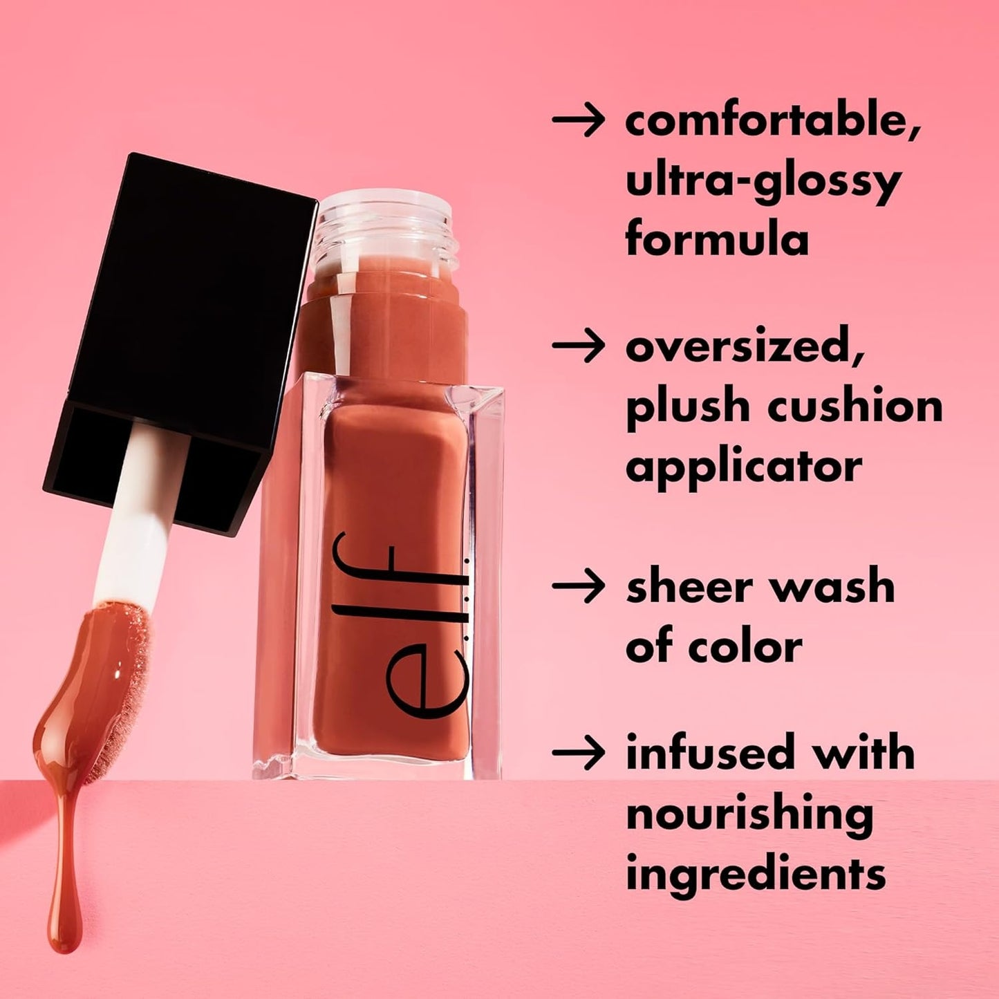 e.l.f. Glow Reviver Nourishing Tinted Lip Oil, For A High-Shine Finish, Jam Session