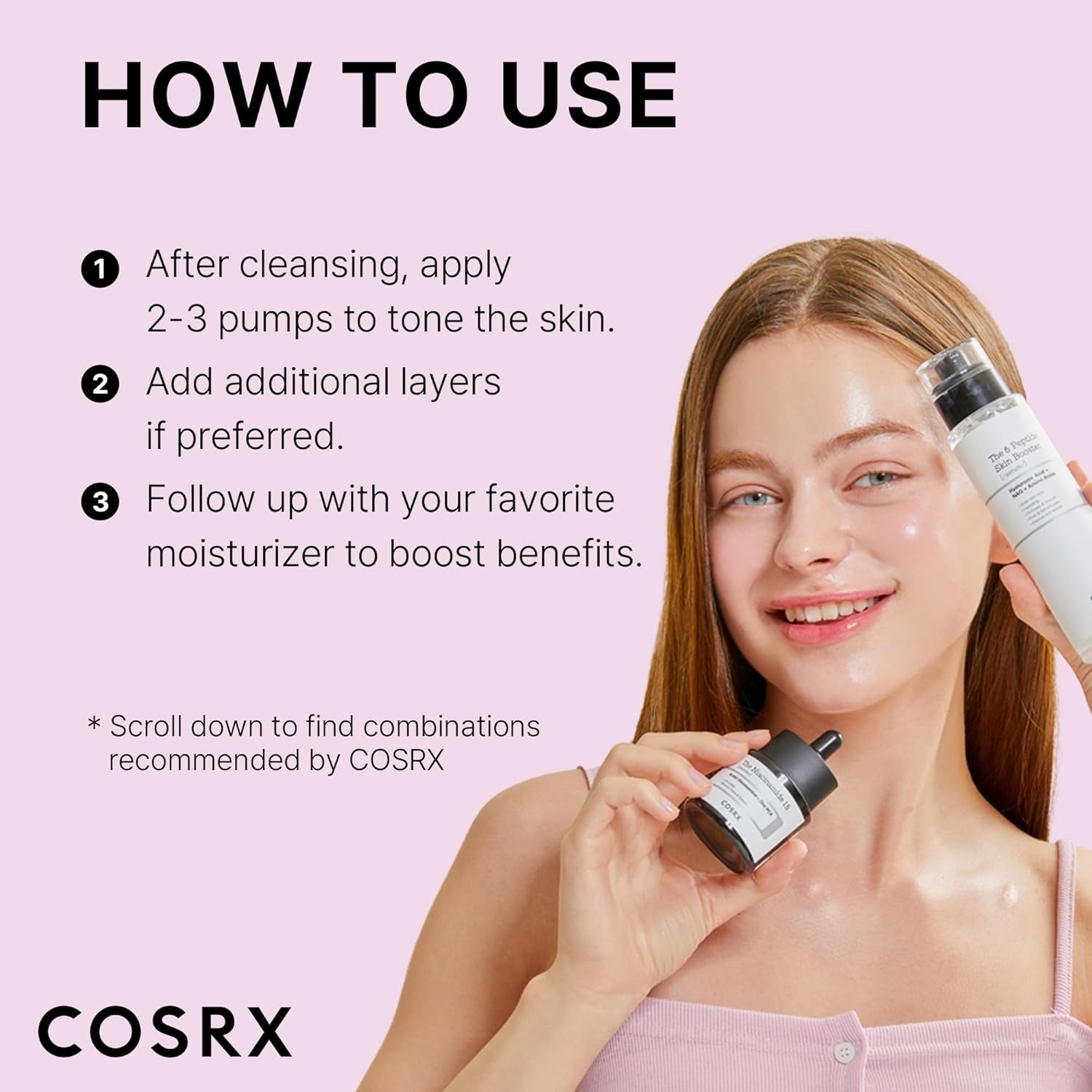 COSRX 6 Peptide Collagen Serum Face Toner with Niacinamide & Hyaluronic Acid, Hydrating & Firming Korean Essence, Anti-Wrinkle & Pore-Tightening Serum For Plump & Even Skin Tone, Korean Skincare 150ml
