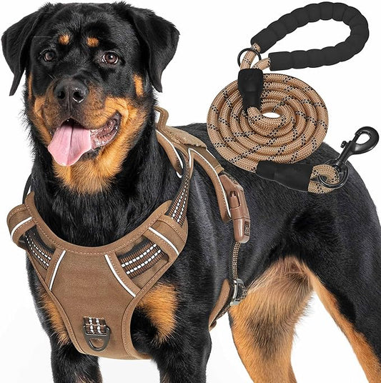 Haapaw Heavy Duty Tactical Dog Harness for Large Dogs