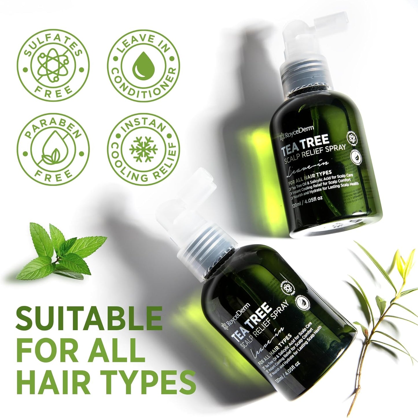 RoyceDerm Tea Tree Scalp Relief Spray 120Ml