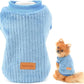 Ribbed Fleece Jumpers Pullover Sweatshirt for Small Dogs Cat