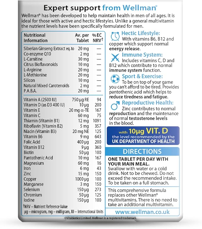 Original Multivitamin Tablets for Men- 30 Tablets.