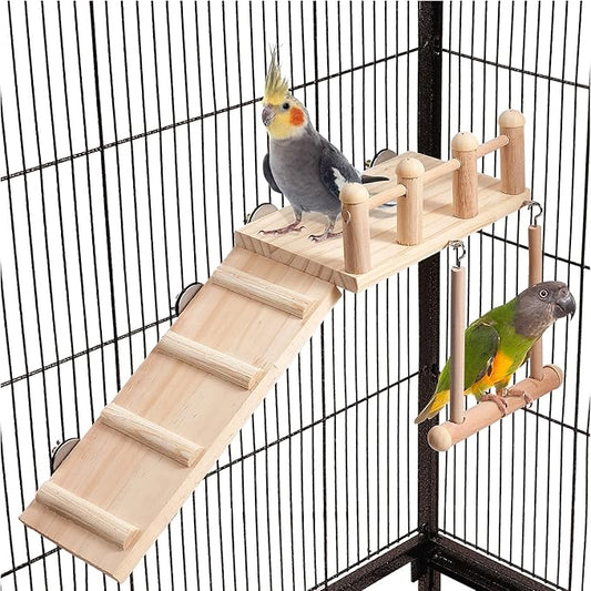 TeTupGa Hamster Bird Perches Cage