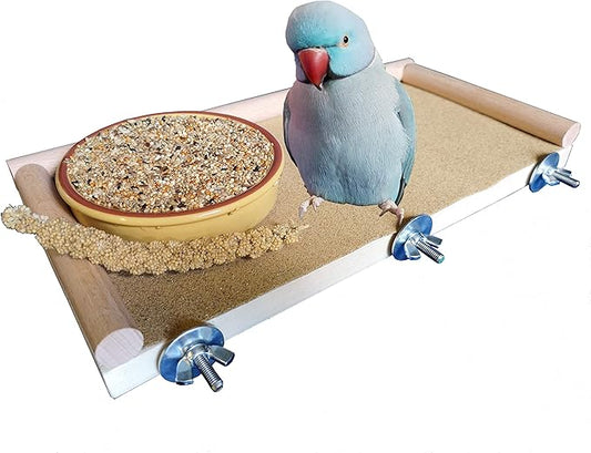 Bird platform 33 cm length perch shelf stand cage accessory