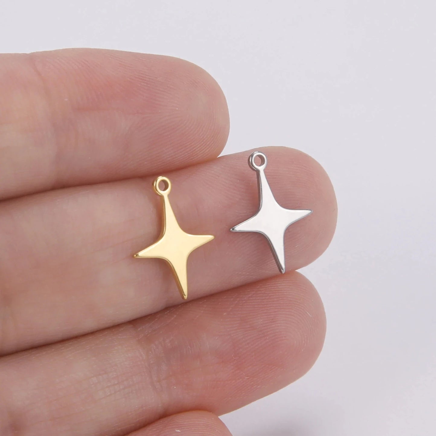 5pcs Stainless Steel Tree of Life Charms for Jewelry Making Moon Cross Butterfly Snake Pendant Tiny Charm Bracelet Earrings DIY