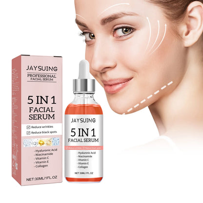 30ml Jaysuing Whiten Anti-Aging Facial Essence Reduce Fine Lines Firm Shrink Pores Fade Spots Moisturize Brighten Facial Essence