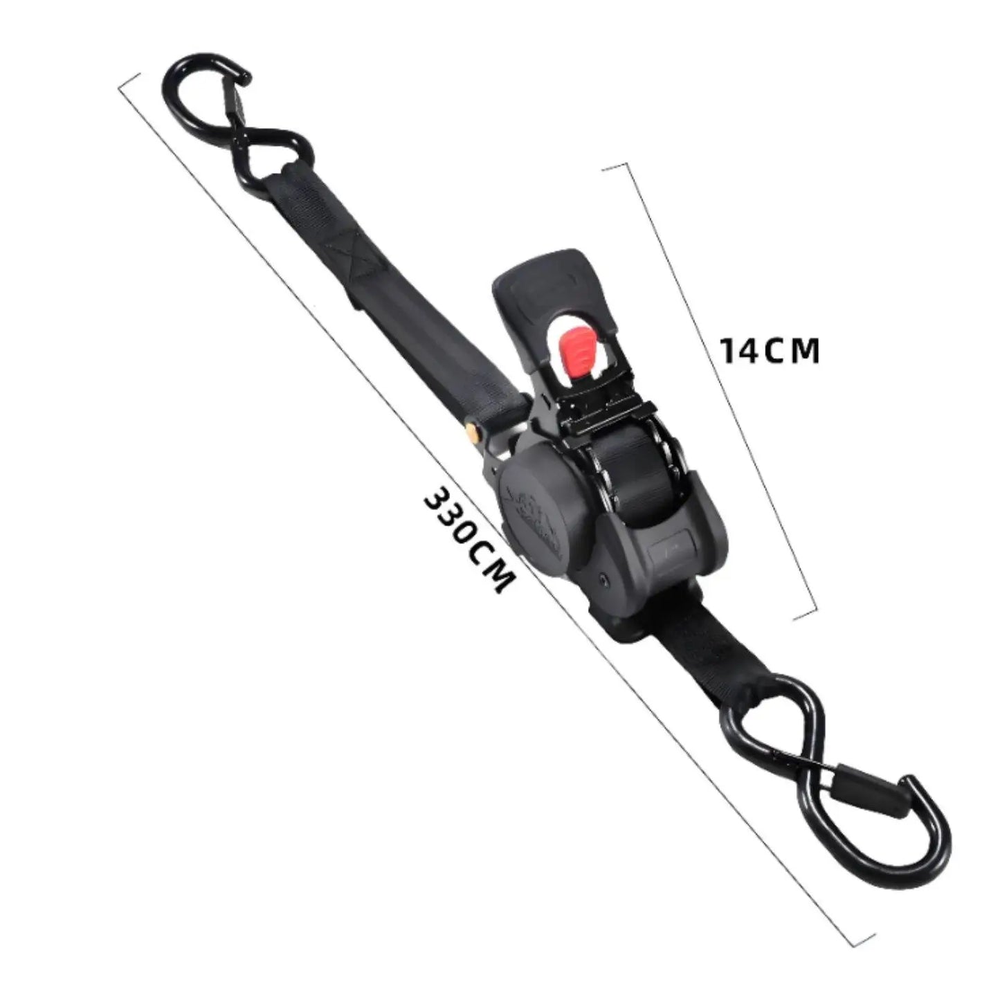 Automatic-Retracting Strap Cargo Tape Freight Strap Luggage Load Cargo Tape Belts Ratchet for Car Motorcycle Trailer