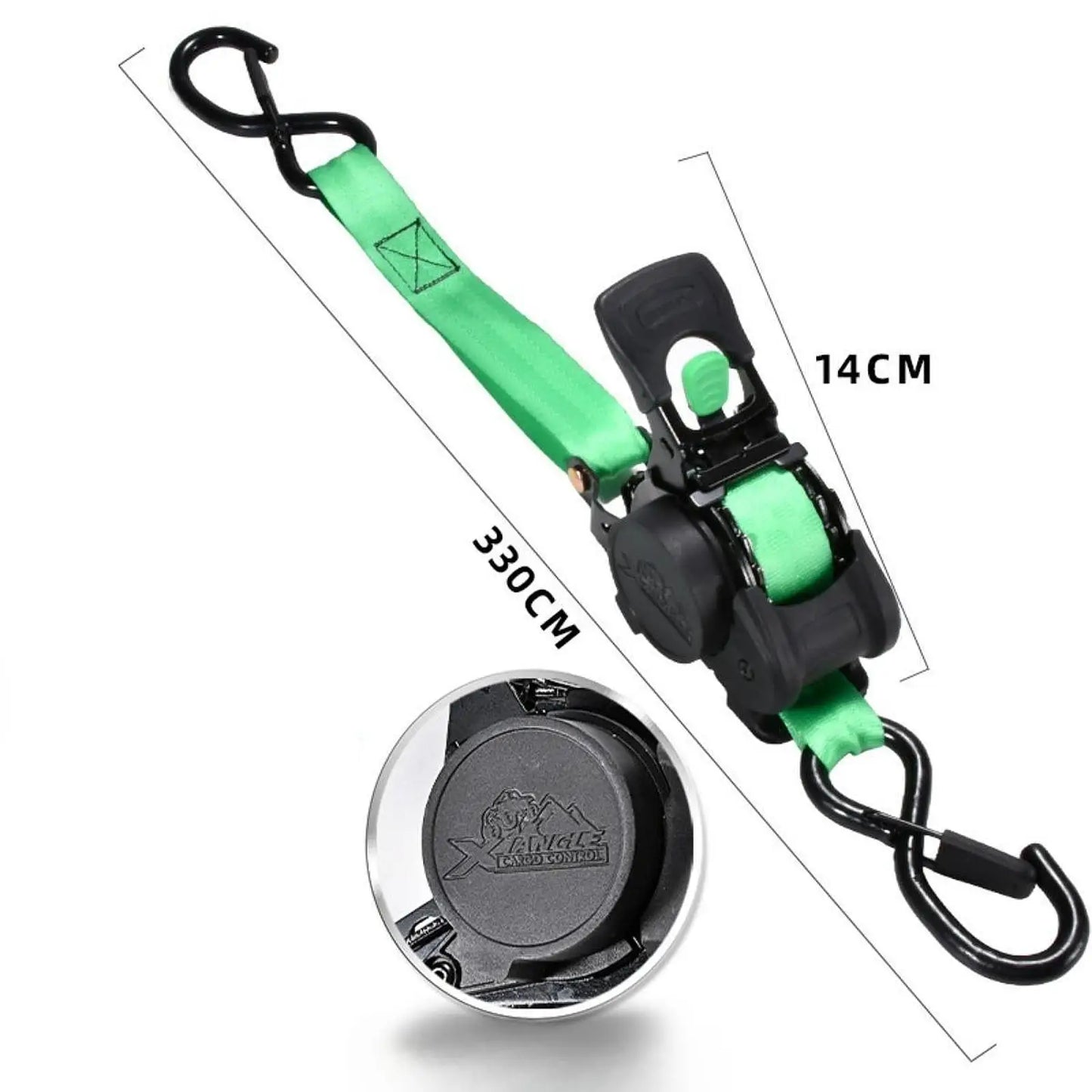 Automatic-Retracting Strap Cargo Tape Freight Strap Luggage Load Cargo Tape Belts Ratchet for Car Motorcycle Trailer