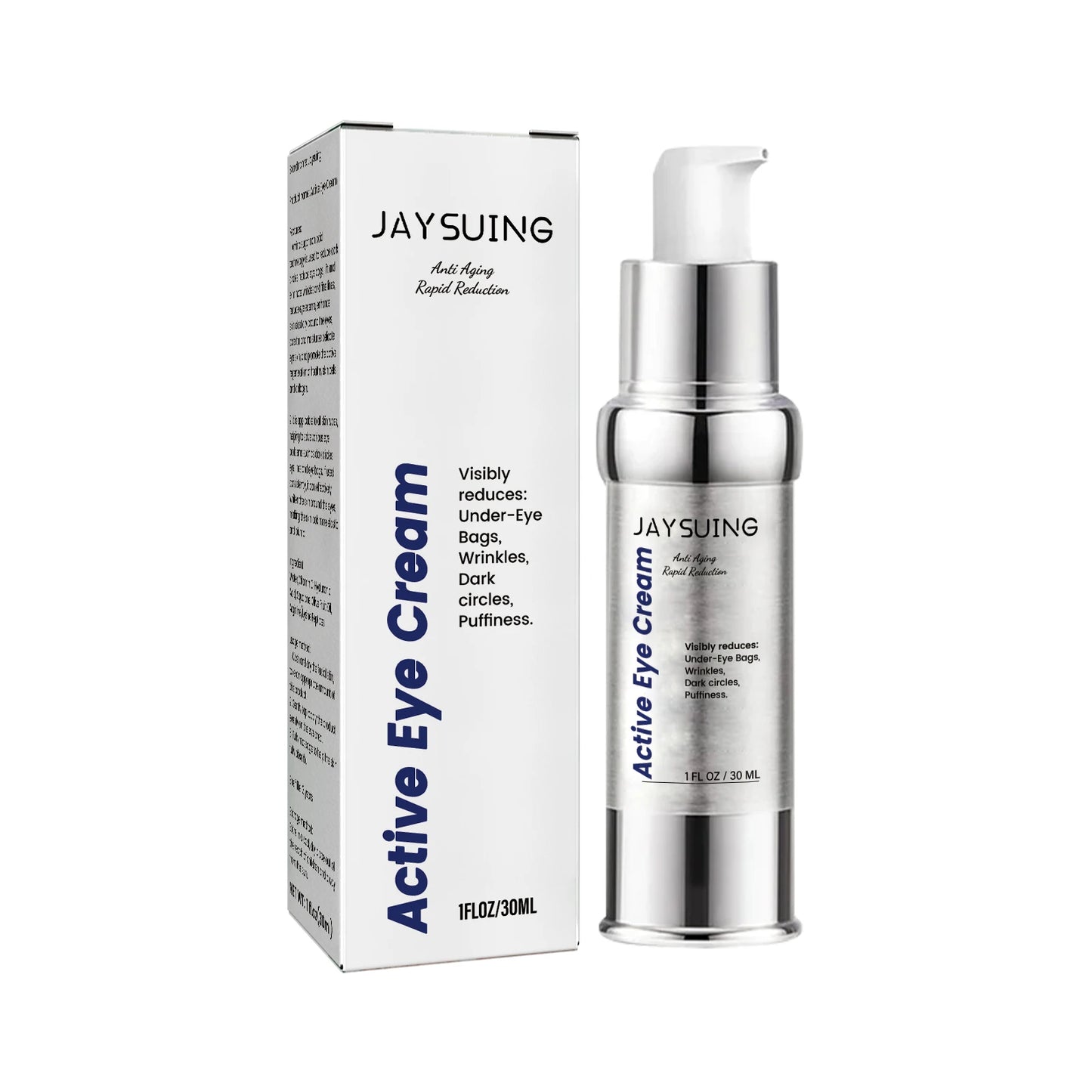 Jaysuing 30ml Hyaluronic Acid Anti Eye Bags Cream Lighten Fine Lines Anti Aging Remove Dark Circle Puffiness Firming Eye Cream