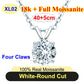 PureNew 1-5ct Classic Full Moissanite Necklace For Women S925 Silver Plated 18k Gold D Color VVS1 Women's Moissanite Chain Gift