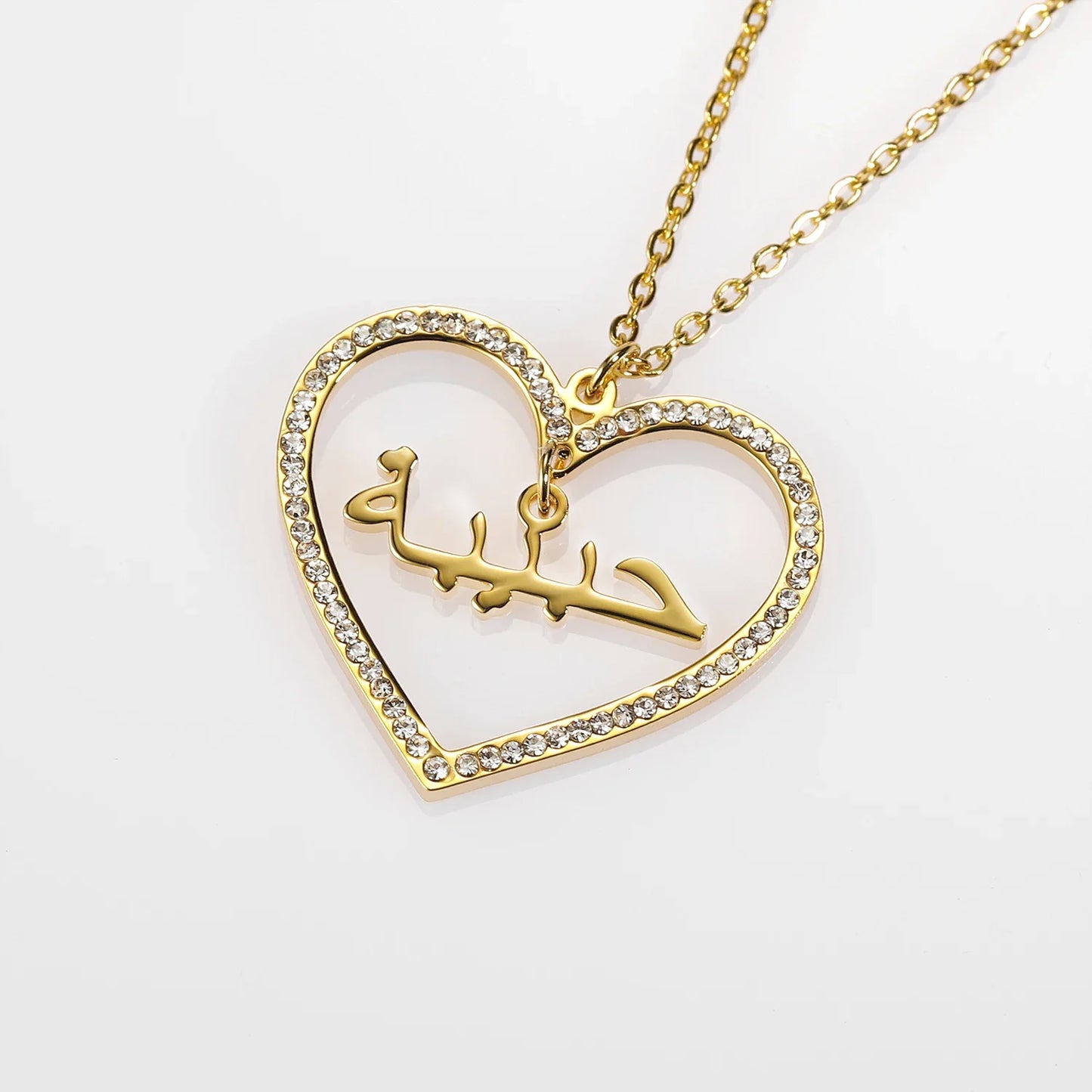 304L Personalized Name  Necklace for Women Custom Arabic Nameplate Gold Pendant Stainless Steel Jewelry Collier AYATUL KURSI