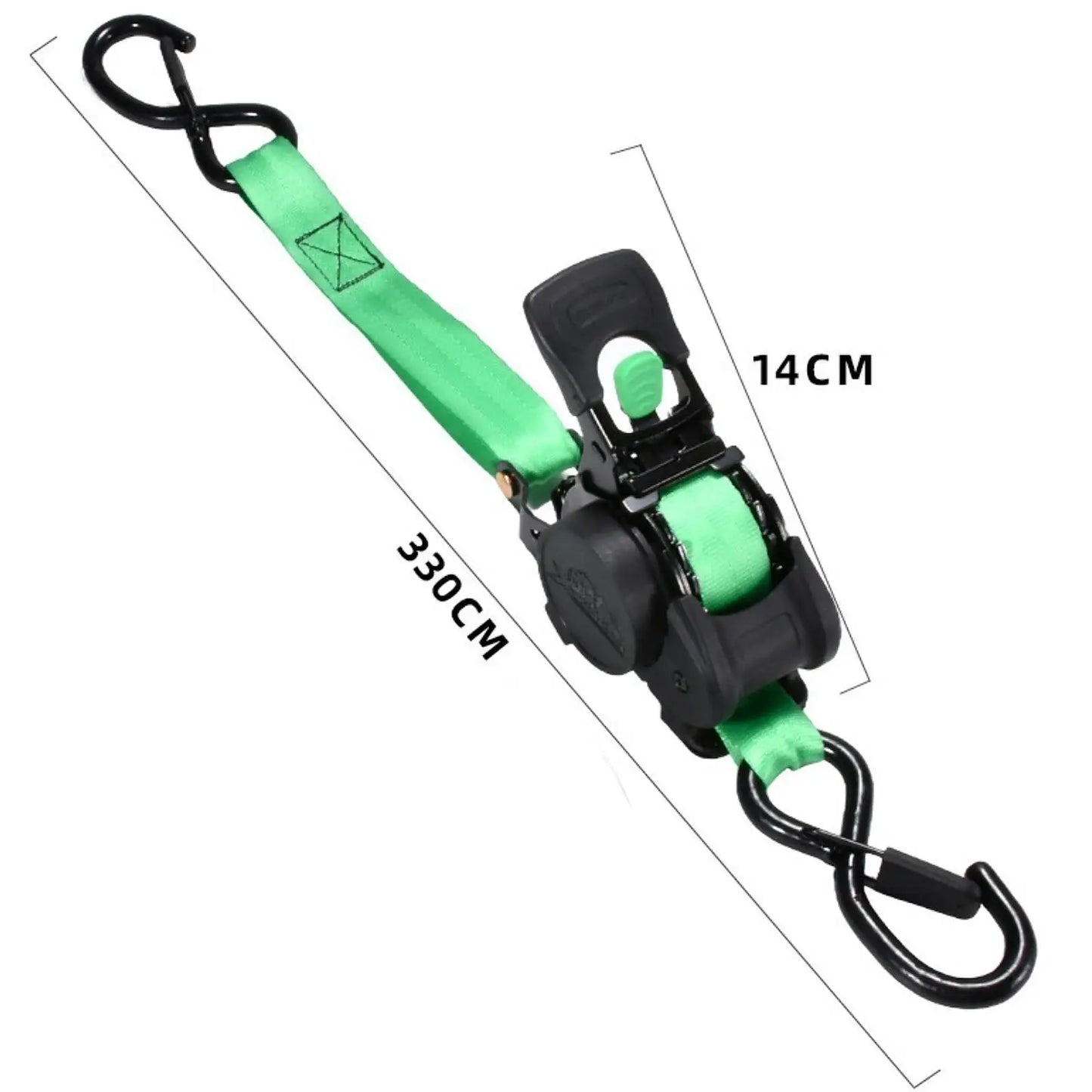 Automatic-Retracting Strap Cargo Tape Freight Strap Luggage Load Cargo Tape Belts Ratchet for Car Motorcycle Trailer