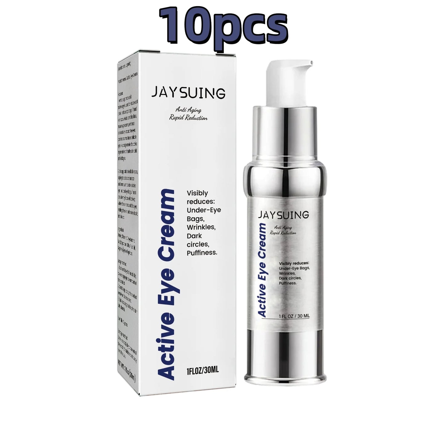 Jaysuing 30ml Hyaluronic Acid Anti Eye Bags Cream Lighten Fine Lines Anti Aging Remove Dark Circle Puffiness Firming Eye Cream