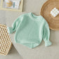 Suefunskry Newborn Baby Girl Boy Knitted Long Sleeve Autumn Winter Sweater Solid Loose Pullover Casual Tops Kids Clothes 0-5Y