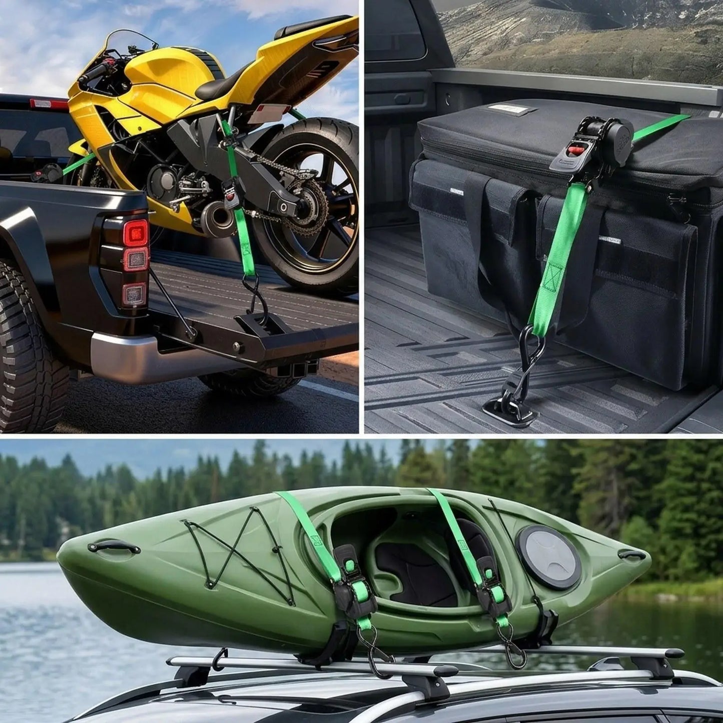 Automatic-Retracting Strap Cargo Tape Freight Strap Luggage Load Cargo Tape Belts Ratchet for Car Motorcycle Trailer