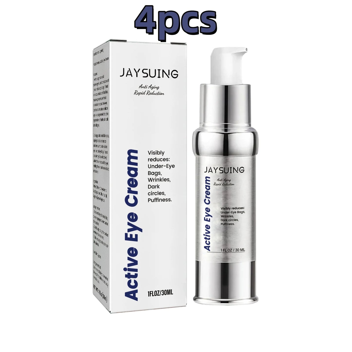 Jaysuing 30ml Hyaluronic Acid Anti Eye Bags Cream Lighten Fine Lines Anti Aging Remove Dark Circle Puffiness Firming Eye Cream