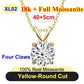 PureNew 1-5ct Classic Full Moissanite Necklace For Women S925 Silver Plated 18k Gold D Color VVS1 Women's Moissanite Chain Gift