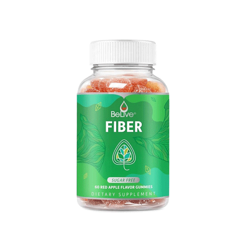 BeLive Fiber 60 Gummies with Sugar and Red Apple