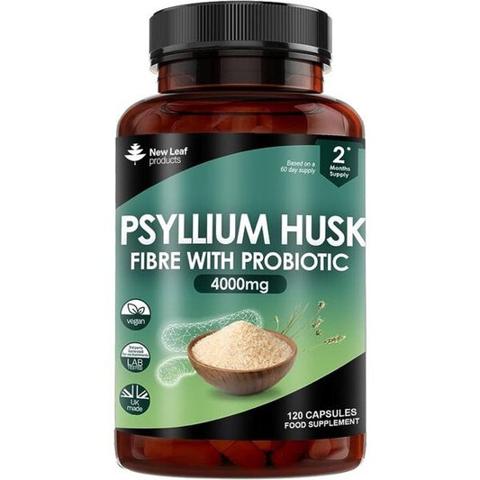 Fibre Supplement 4000mg Psyllium Husk with Probiotic 120 Capsules