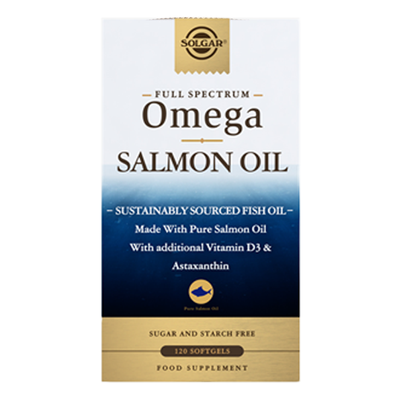 Solgar Full Spectrum Omega Salmon Oil Softgels - Pack of 120