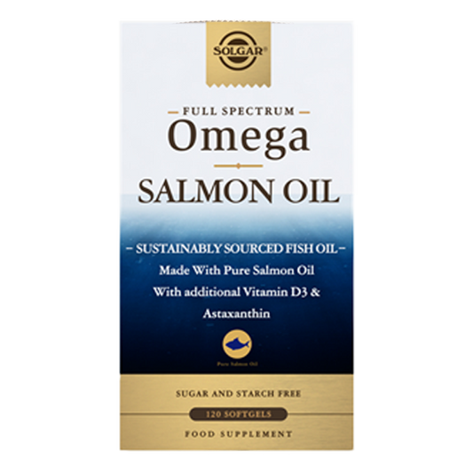 Solgar Full Spectrum Omega Salmon Oil Softgels - Pack of 120