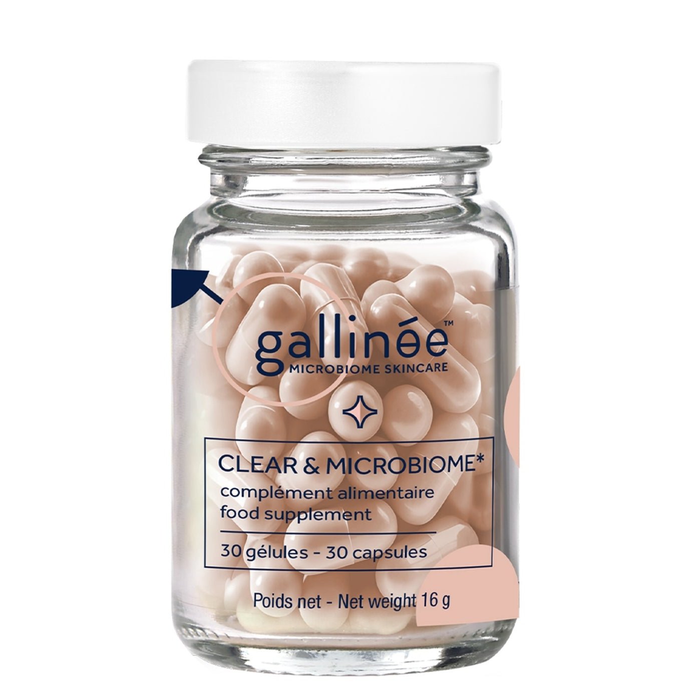 Clear & microbiome supplement, Probiotics for clear skin, Gut health and skin connection, Microbiome and immune support