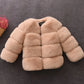 Girls Faux Fur Coat Winter Children Girls Long Sleeve Christmas Jacket Warm Kids Girls Coat Girls Outerwear Clothing