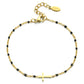 ZMZY Girls Boho Thin Chain Stainless Steel Bracelets For Women Gold Color Peach Pink Cross Charm Beautiful Gift