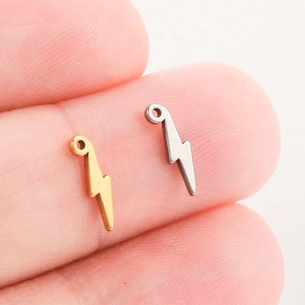 5pcs Stainless Steel Tree of Life Charms for Jewelry Making Moon Cross Butterfly Snake Pendant Tiny Charm Bracelet Earrings DIY