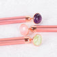 Natural Stone Rose Gold Electric Roller Original Amethyst Quartz Jade Big Frequency Eye Massage Face Care Neck Detox Beauty Tool