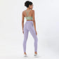 SOISOU Nylon Yoga Set Women's Tracksuit Gym Fitness Set Woman 2 Pieces Leggings Sports Bra Breathable Sportwear Woman Clothes
