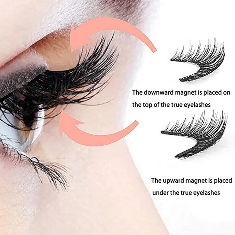 5 Magnetic Eyelashes Curler Set Long 3D Mink Magnetic Lashes Magnetique Natural Thick False Eyelashes with Magnetic Tweezers