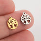 5pcs Stainless Steel Tree of Life Charms for Jewelry Making Moon Cross Butterfly Snake Pendant Tiny Charm Bracelet Earrings DIY