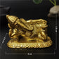 Golden Lying Ganesha Buddha Statue Elephant God Sculpture Ganesh Figurines Man-made Stone Home Garden Decoration Buddha Statues