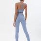 SOISOU Nylon Yoga Set Women's Tracksuit Gym Fitness Set Woman 2 Pieces Leggings Sports Bra Breathable Sportwear Woman Clothes