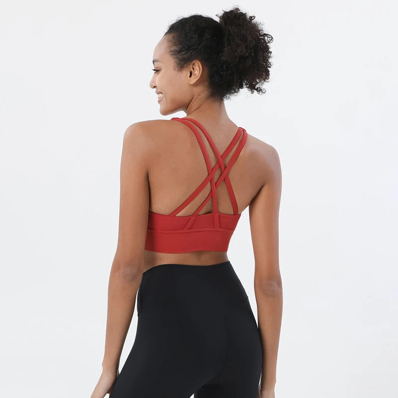 SOISOU Nylon Yoga Set Women's Tracksuit Gym Fitness Set Woman 2 Pieces Leggings Sports Bra Breathable Sportwear Woman Clothes