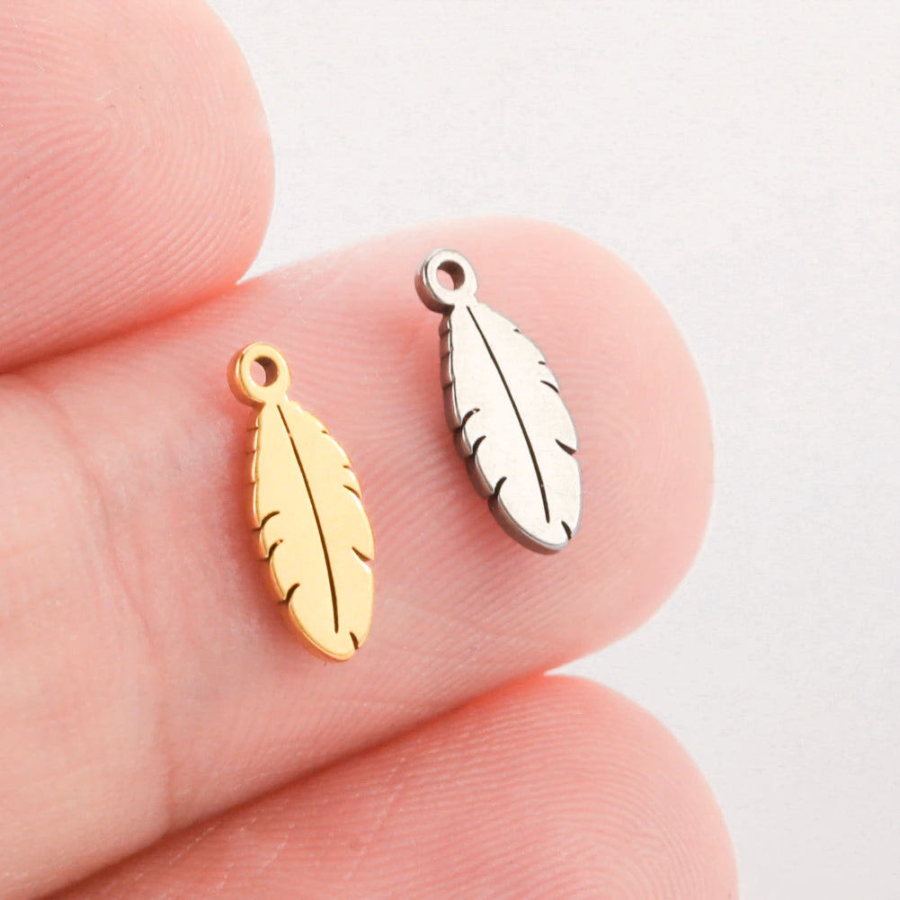 5pcs Stainless Steel Tree of Life Charms for Jewelry Making Moon Cross Butterfly Snake Pendant Tiny Charm Bracelet Earrings DIY