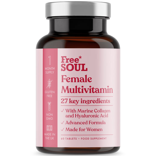 Women's Multivitamins & Minerals with Marine Collagen & Hyaluronic Acid | 60 Tablets