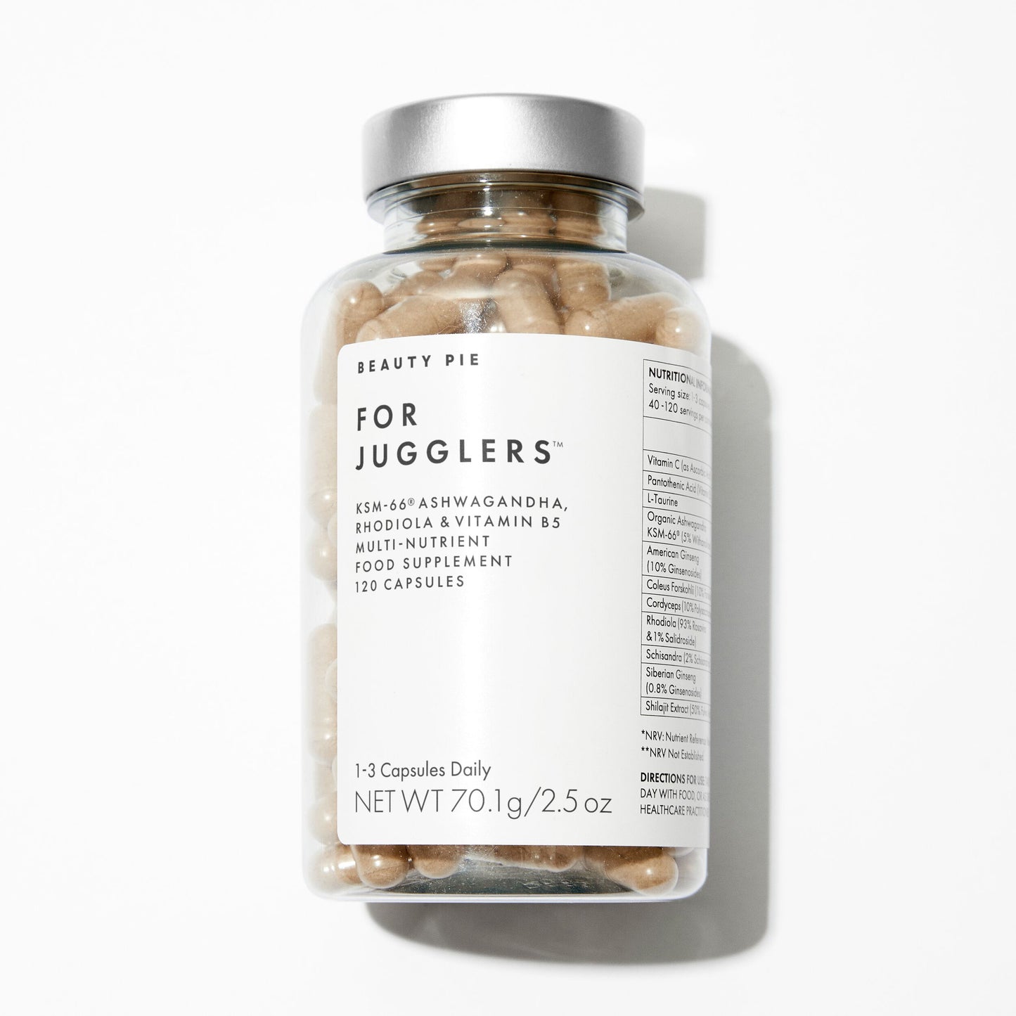 Beauty Pie For Jugglers Multi-Botanical Blend With Ksm-66 Ashwagandha, Rhodiola And Vitamin B5
