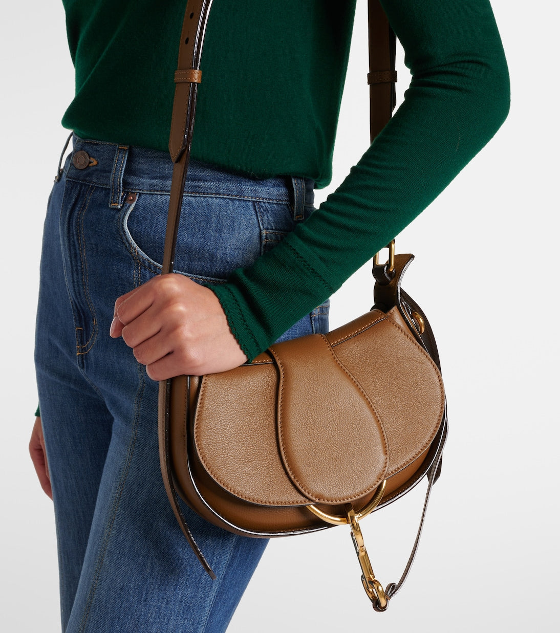 CHLO CHLO RIDE SMALL SHOULDER BAG IN LEATHER