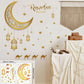 Eid Mubarak Wall Stickers Moon Star Lantern Ramadan Kareem Wall Decals Muslim Islamic Window Sticker Decorations for Home 2026