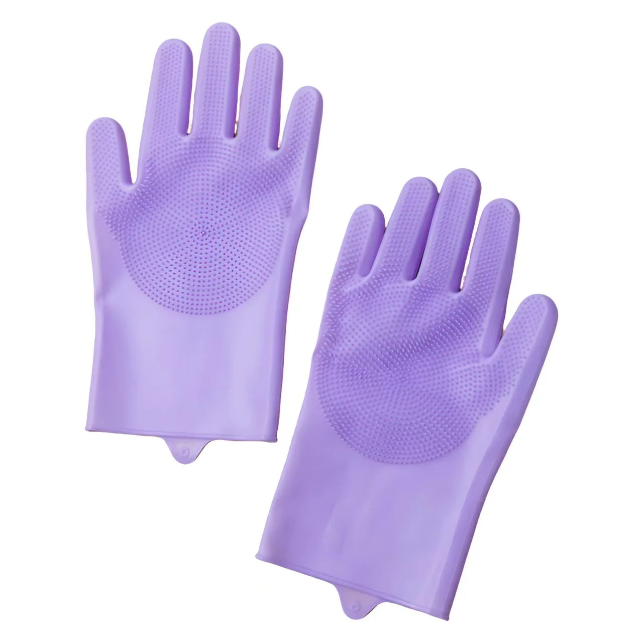 Silicone Dishwashing Gloves for Kitchen Dishwashing Laundry Scrubbing Gloves Household Soft Bristles Cleaning Pet Bathing Gloves