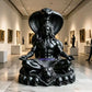 3D Printed Indian Shiva Yoga Statue with Cobra, Meditating Seated Shiva Deity, South Asian Ornament