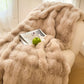 1 PC Faux Rabbit Fur ,Luxury Soft, Warm Bubble Blanket, | Cozy Throw for Bedroom, Guest Room, Living Room,4lb